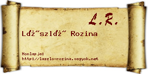 László Rozina névjegykártya